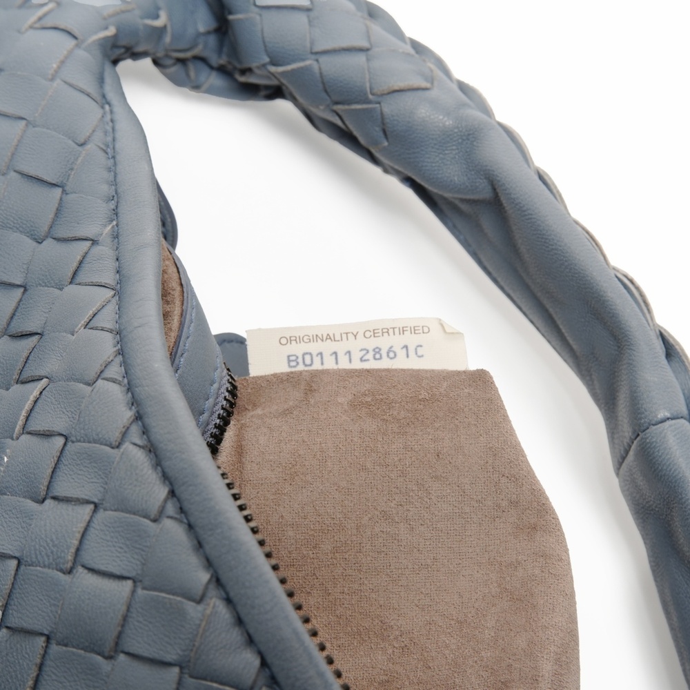Bottega Veneta Intrecciato Hobo Leather Shoulder Bag in Gray - Picture 10 of 12
